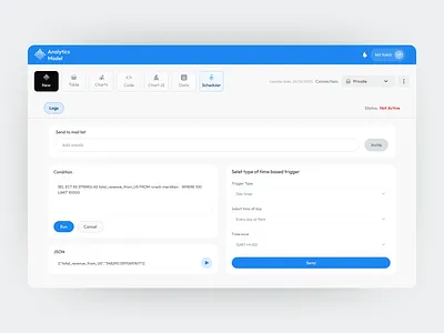 AI Automation Scheduler – Smart Triggers & Workflow Logic UI admin ai ai app ai automation app automation management b2b business crm crm automation dashboard email email admin panel email ui panel minimalist saas uidesign uxdesign website