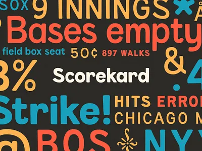 Scorekard font imperfect lettering sans sansserif type vintage