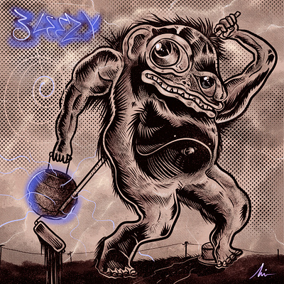 "Yokaï painting" art branding character color pencil comic cover design draw dream horror illustration manga monster music strange vintage water ink yokai