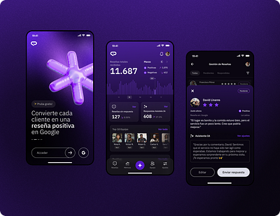 App Reseñas / PeopleRate app design graphic design ui ux web