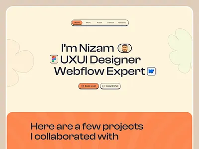 Nizam Portfolio | Weblfow developer expert ui designer ux ui designer webflow webflow developer webflow development webflow website