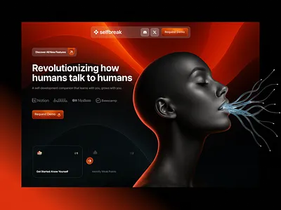 Landing Page - Selfbreak ai ai agents dark design ui ux webdesign