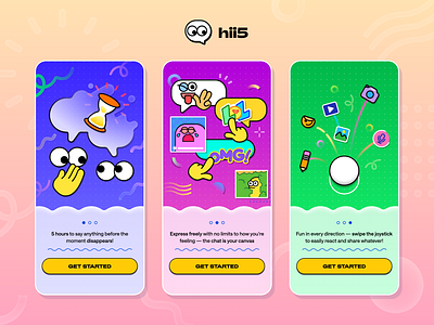 hii5 Splash Screen branding chat chat app cute fun graphic design ios splash screen