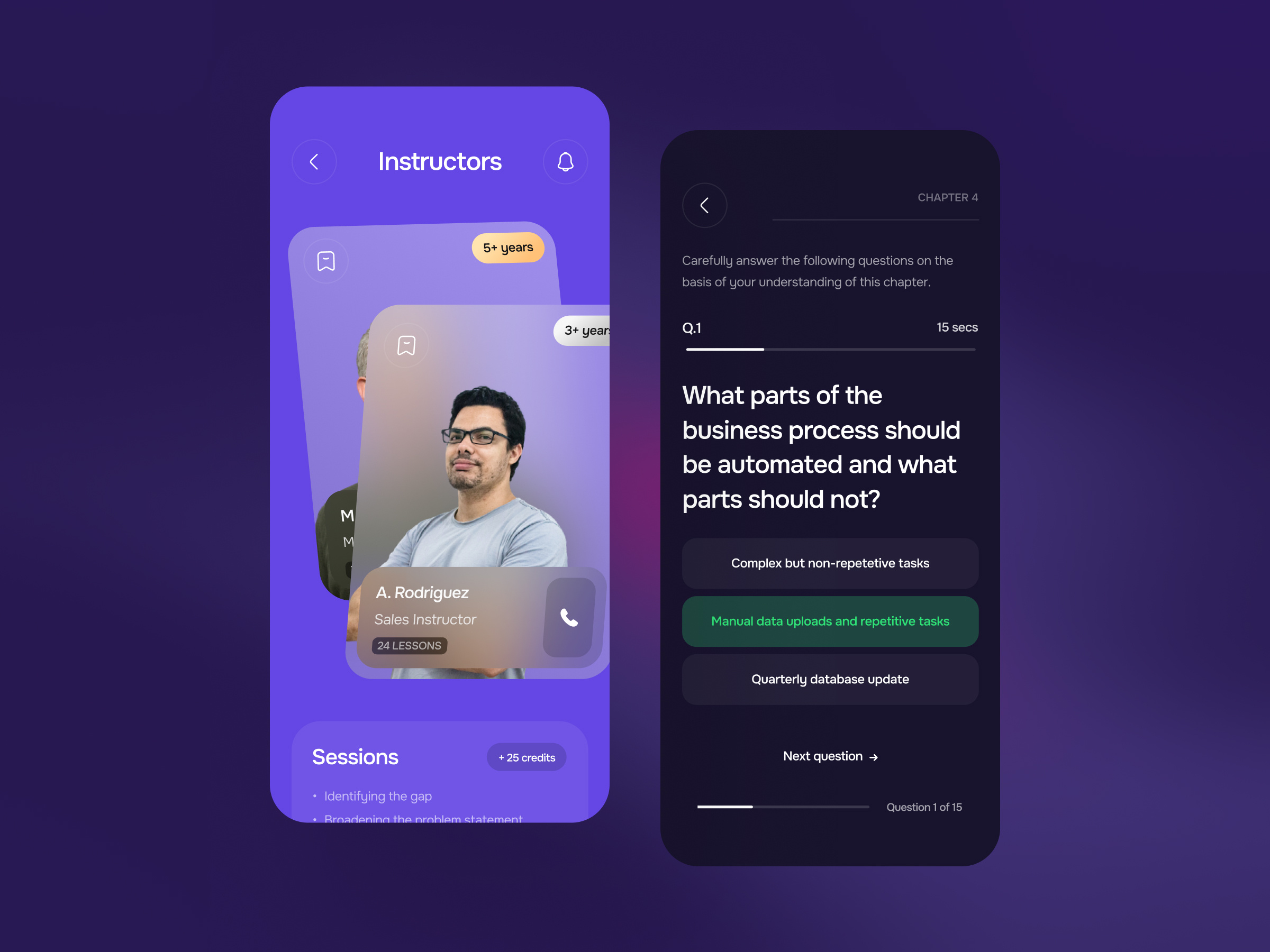 UI Concept Design - E-learning App app design design e learning app illustration learning mobile app mobile ui ui uidesign uiux user interface