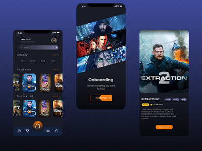 Movie Box design graphic design movie ui