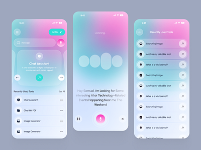 AI Chatbot App ai app ai app design ai product ai tool app design mobile app mobile app design mobile ui