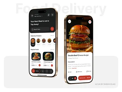 Zesti – Minimal Food Delivery App UI/UX Design app design clean creative delivery app delivery service design fast food food app food delivery food delivery service food order foodie ios app mobile mobile app online food restaurant sheikh elias ui
