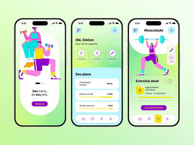 UI de aplicativo fitness! app ui ux