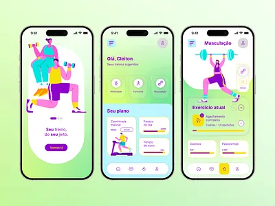 UI de aplicativo fitness! app ui ux