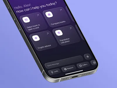 Finance AI Assistant ai app assistant chat design ios minimal mobile ui ux