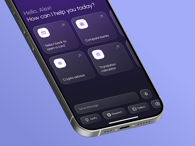 Finance AI Assistant ai app assistant chat design ios minimal mobile ui ux