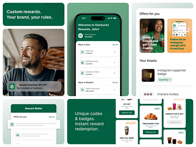Rewards Platform - Mobile App clean ui earn points gamification loyalty loyalty app microinteractions mobile app design product design redeem rewards rewards app ui ui bento uidesign ux bento ux design web3 white label app