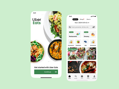 Uber Eats app graphic design illustration ui