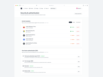 Security & Auth app design ui ui design