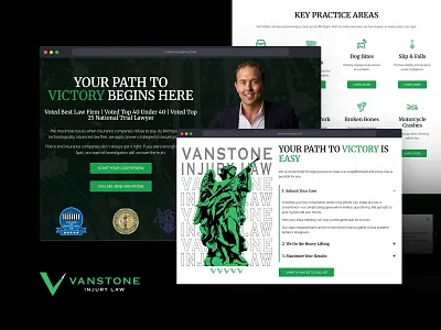 VanStone Injury Law - New Website Design & Build design ui ux web design