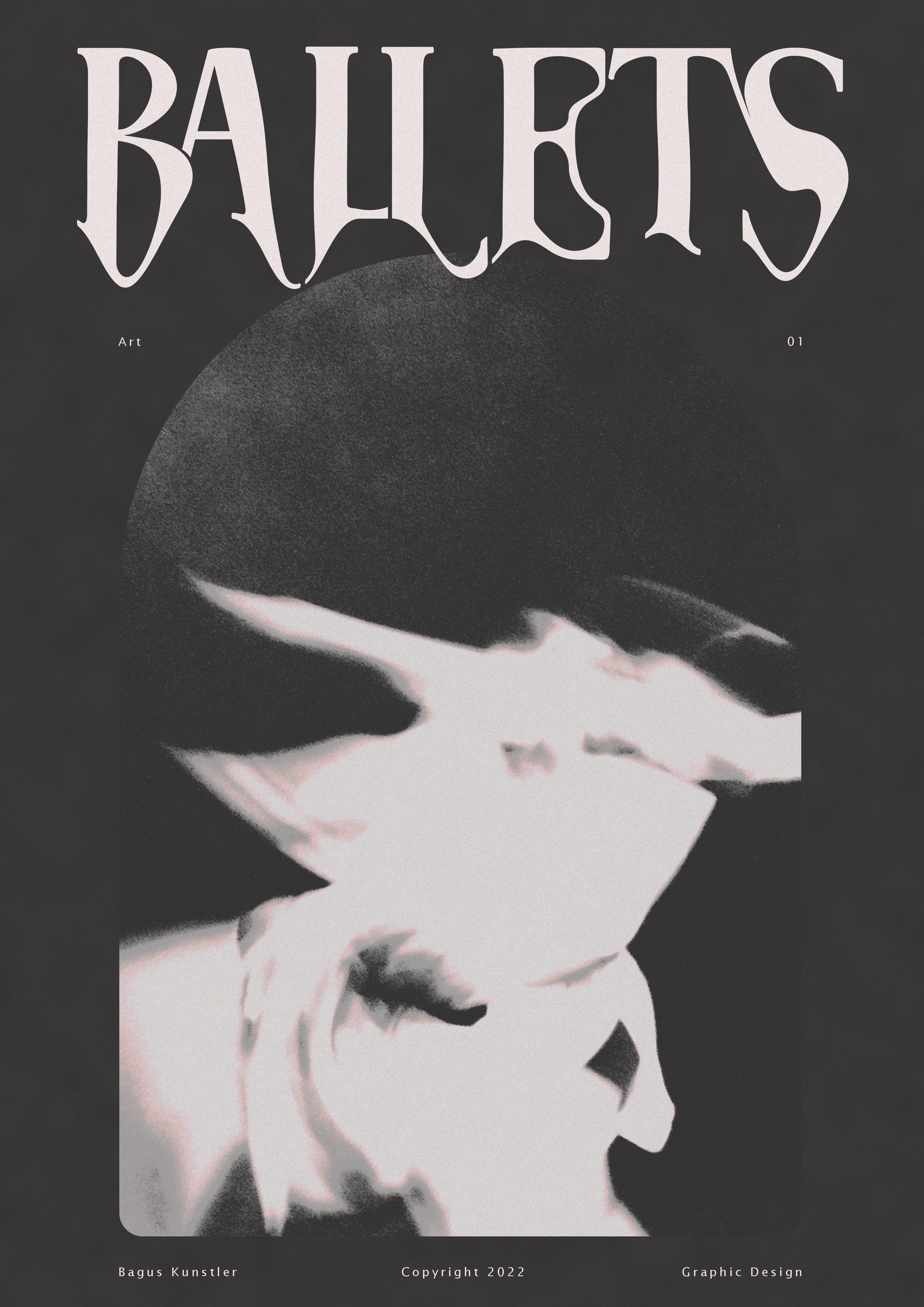 BALLETS adobe photoshop artwork ballets creative typography design graphic design illustration poster design serif font