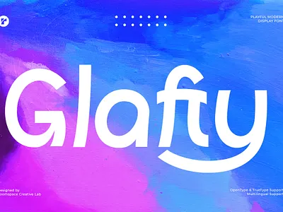 Glafty - Sleek Modern Playful Font animation bold branding contrast creative design display font happy illustration magazine modern playful poster print sans serif sleek typography ui unique