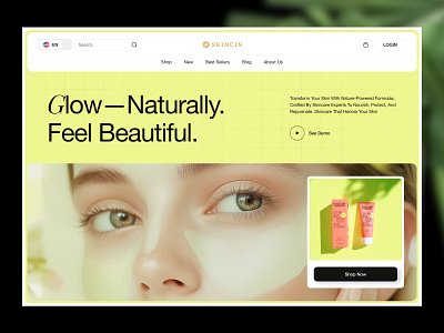 SKINCIN - Skin Care Clinic Beauty beauty branding care clinic company design ecommerce elementor framer landing natural online page shop skin store ui webflow website wordpress