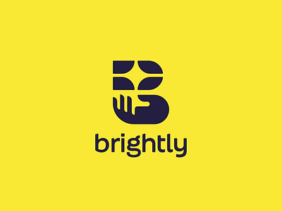Brightly – Keeping the lights on ( v2 ) b brand branding bright design electricity energy graphic design hand human illustration logo mark person power spark star vector
