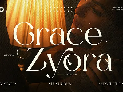 Grace Zyora - Luxury Modern Font aesthetic blend branding design display editorial font layout logo luxury magazine modern packing shine skincare timeless trendy typography vintage