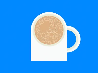 Coffee bubbles coffee design illustration mug perspective simple stylized vector