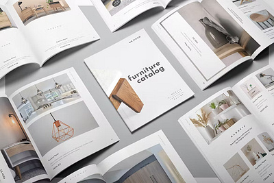 Furniture and Interior Catalog 2023 annual annual report brochure 2023 business business brochure business trifold clean flat fold ide indesign information multipurpose product report simple trifold trifold brochure trifold mockup