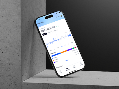Crypto Portfolio Tracker – Asset Allocation & Performance Chart app design blockchain crypto crypto app design crypto chart crypto design crypto market crypto mobile app crypto portfolio crypto portfolio tracker crypto product design crypto web3 dashboard ios mobile app portfolio tracker product design saas uiux web3