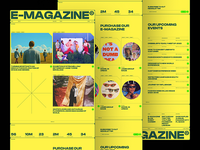 E-Magazine Website - Landing Page article blog catalogue design editorial grid landing magazine minimal page post product site tanim typography ui uiux ux web web3