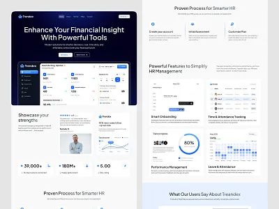 HR Management SAAS Website Design | Landing Page | UIUX interface product service startup ui ux web