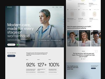Bonafie - Health Care Website analytics clean doctor health health care health track hospital landing medicine mental mental care mental health psychology teams ui ux web web design website wellness