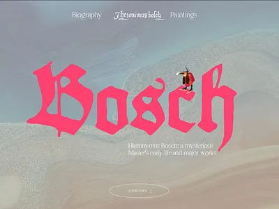 Bosch's virtual gallery website art branding classic art creativity ecommerce graphic design landing product design ui user expirience ux website design