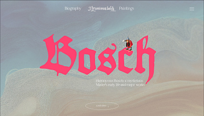 Bosch's virtual gallery website art branding classic art creativity ecommerce graphic design landing product design ui user expirience ux website design