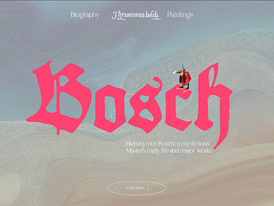 Bosch's virtual gallery website art branding classic art creativity ecommerce graphic design landing product design ui user expirience ux website design