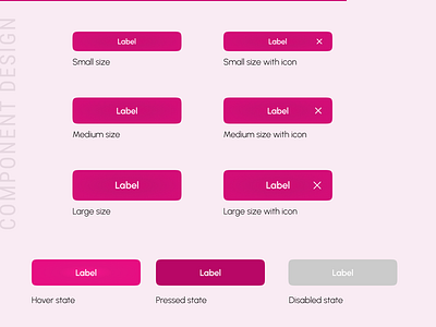 Component Design - Button w/varients app branding button cta graphic design typography ui uiux visualdesign website