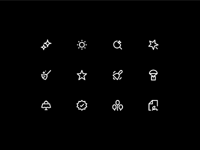 Stroke Icons agreement 03 ai search 02 balloons icon icon design icon pack icon set iconography icons magic wand 02 school bell 02 sparkles star stroke icons sun 03