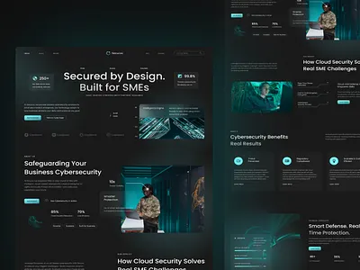Cybersecurity SME Profile Landing Page ai artificial intelligence cybersecurity data landing page platform product design security web design