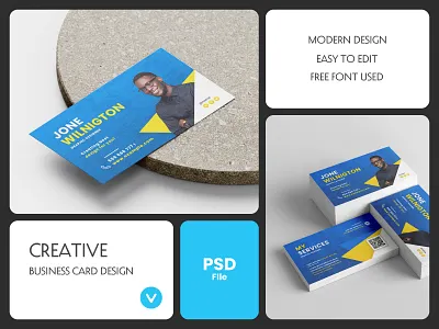 Creative business card design for graphic designer invitation