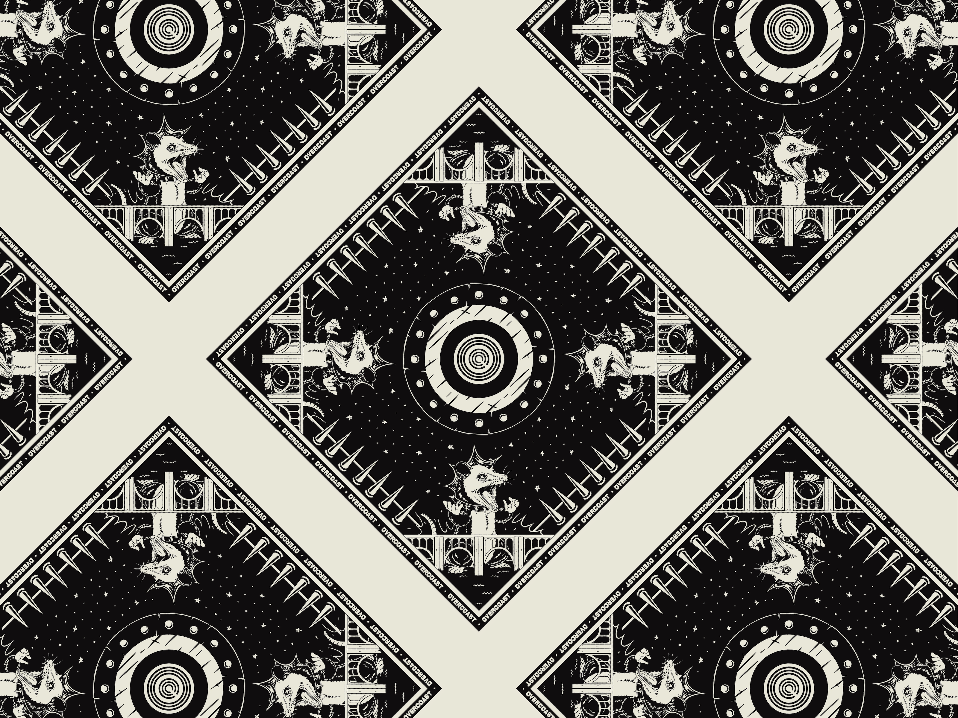 Overcoast Labels - Opossum Riot! custom bandana