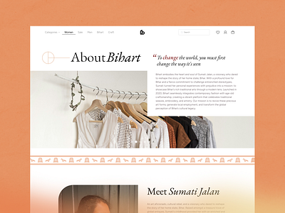 Ecommerce Web app, Shopify Website - Bihart app design b2b b2c design ecommerce landing page ui ux web design