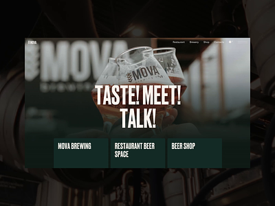MOVA Brewery Website Home Page beer beverage branding business design drink graphic design home page interaction design interface marketing scroll ui user experience ux web web design web marketing web page website