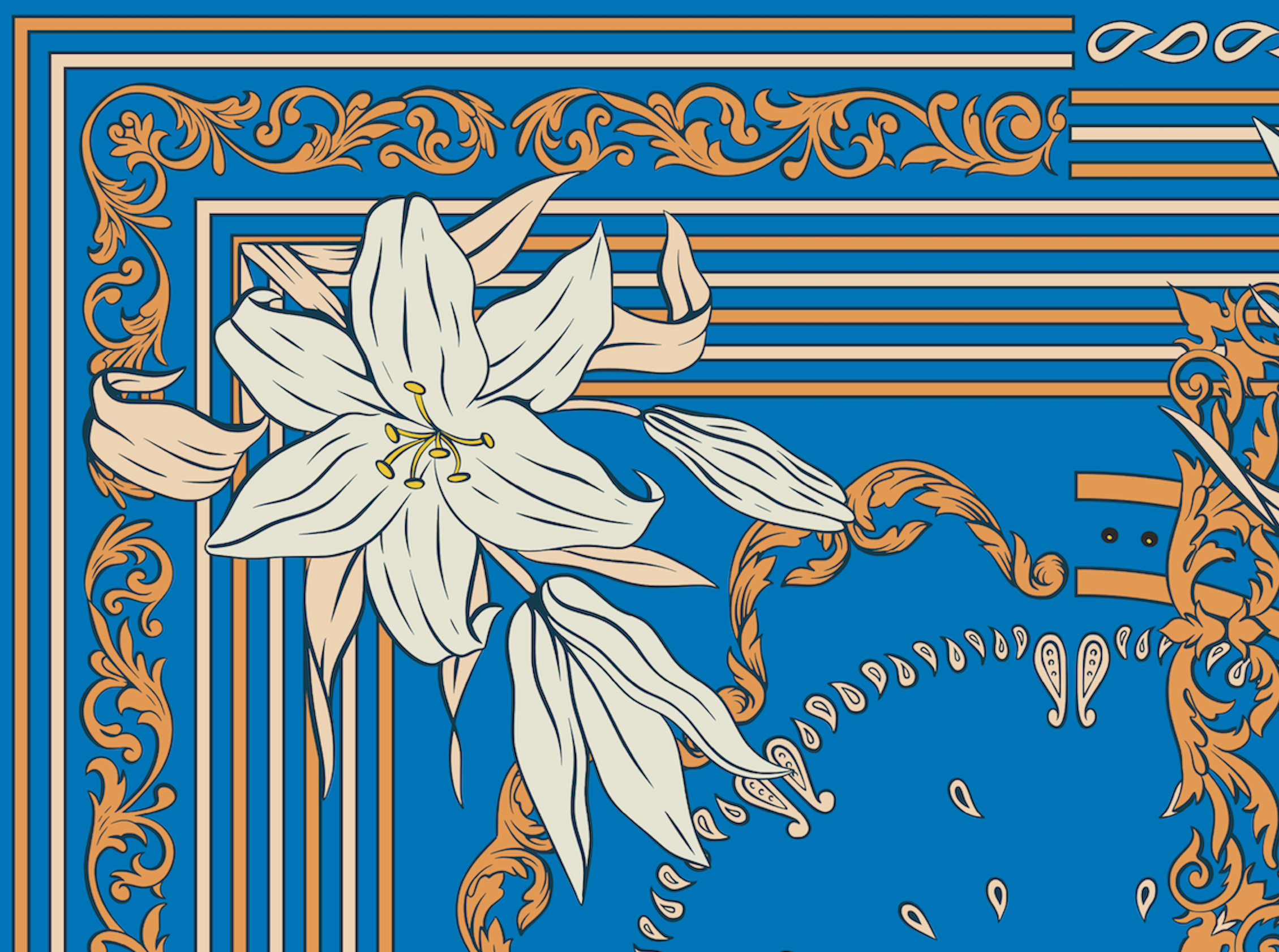 Example of Custom Scarf Illustration Service