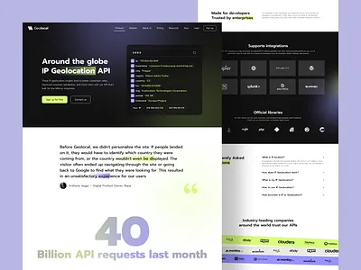 Location API - Website design graphic design landing ui ux website