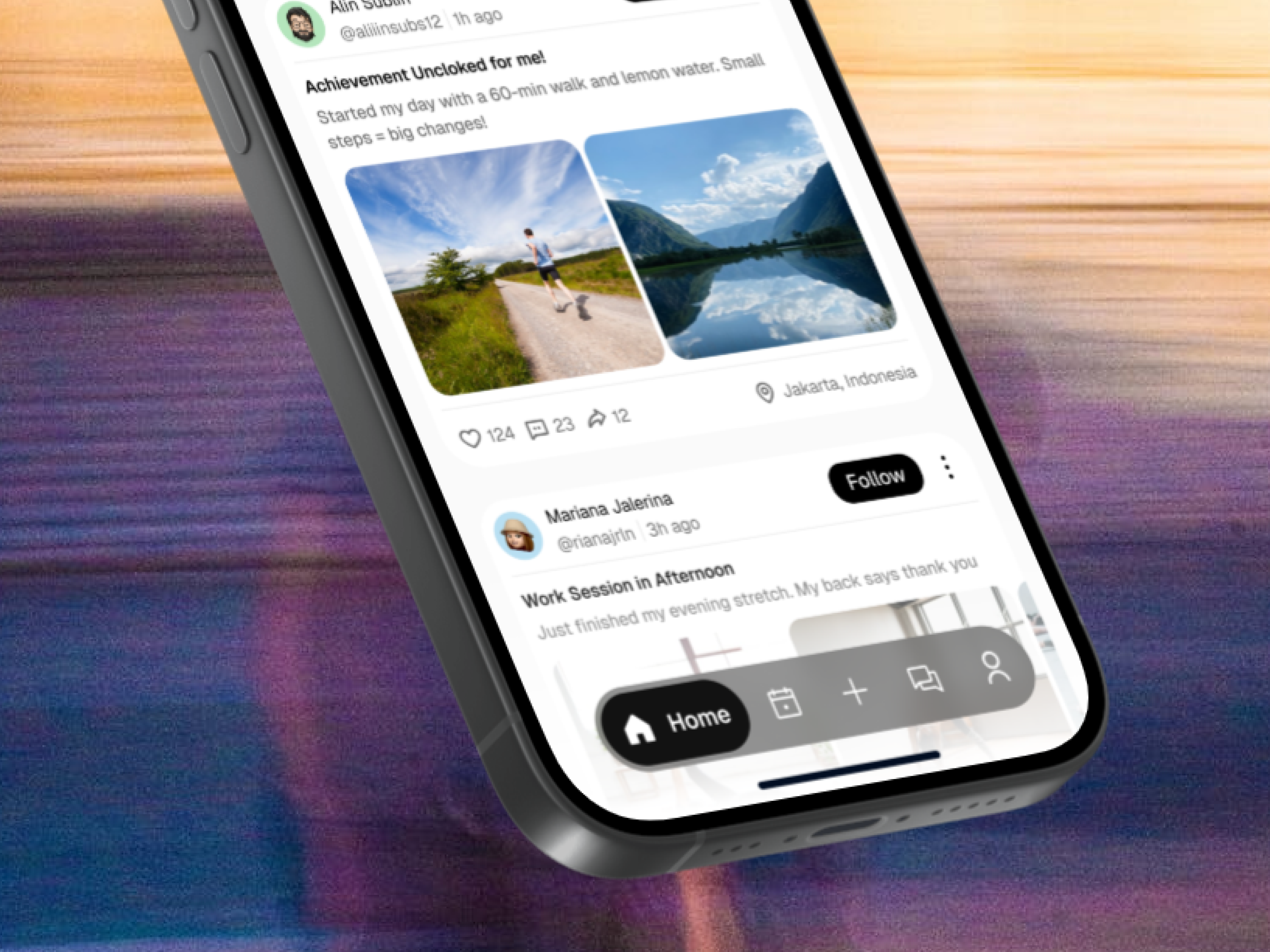 Wellness Sport - Social Media App chat chattingapp event feed health healthy iosapp iosdesigner iosmobile mobile mobileapp productdesigner running social socialmedia socialmediaapp sport story uiux upload