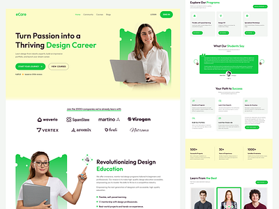 E - Learning Landing Page e learning education online course