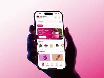 Cosmetic Mobile App UX/UI Design app app design beauty branding cosmetics e commerce ecommerce app interface mobile mobile app mobile design modern online store shopping app skincare ui ui design ux ux design