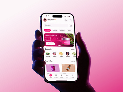 Cosmetic Mobile App UX/UI Design app app design beauty branding cosmetics e commerce ecommerce app interface mobile mobile app mobile design modern online store shopping app skincare ui ui design ux ux design
