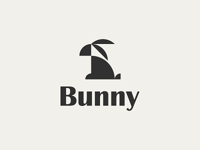 Geometric Rabbit Logo abstract animal bunny clean geometric minimalist modern nature pet rabbit