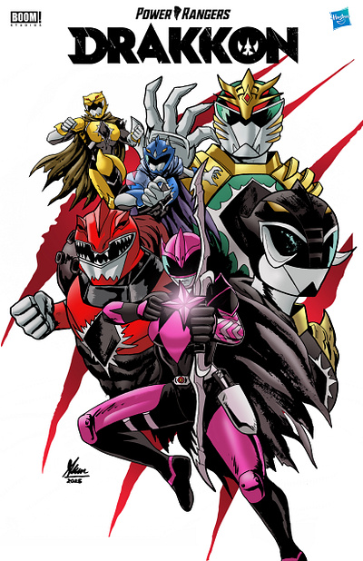 Power Rangers Drakkon - Boom! Studios artist artwork boom studios branding character illustration comic artist comic book comic cover comic style concept design drawing hero illustration layout mighty morphin power rangers publishing super sentai wallpaper