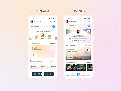Wellness Mobile App UIUX Design meditation app mobile app design podcast product designer uiux designer wellness app