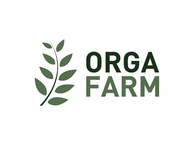 Orga Farm! brand branding eco farm farming icon leaf leaves logo logo design logodesign mark nature organic plant symbol tree
